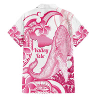 Aloha Hawaii Maui Family Matching Off Shoulder Maxi Dress and Hawaiian Shirt Valley Isle Humpback Whale White LT14 - Polynesian Pride