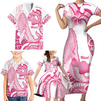Aloha Hawaii Maui Family Matching Short Sleeve Bodycon Dress and Hawaiian Shirt Valley Isle Humpback Whale White