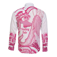 Aloha Hawaii Maui Long Sleeve Button Shirt Valley Isle Humpback Whale White LT14 - Polynesian Pride