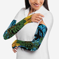 Turquoise New Zealand Kowhai And Piwakawaka Arm Sleeves Maori Ngaru Paua Shell LT14 - Polynesian Pride