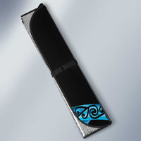 Turquoise New Zealand Kowhai And Piwakawaka Auto Sun Shade Maori Ngaru Paua Shell LT14 - Polynesian Pride