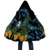 Turquoise New Zealand Kowhai And Piwakawaka Cloak Maori Ngaru Paua Shell LT14 Unisex Turquoise - Polynesian Pride