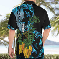 Turquoise New Zealand Kowhai And Piwakawaka Hawaiian Shirt Maori Ngaru Paua Shell LT14 - Polynesian Pride