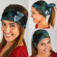 Turquoise New Zealand Kowhai And Piwakawaka Neck Gaiter Maori Ngaru Paua Shell LT14 - Polynesian Pride