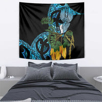 Turquoise New Zealand Kowhai And Piwakawaka Tapestry Maori Ngaru Paua Shell LT14 - Polynesian Pride