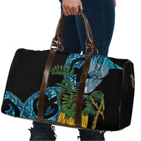 Turquoise New Zealand Kowhai And Piwakawaka Travel Bag Maori Ngaru Paua Shell LT14 - Polynesian Pride