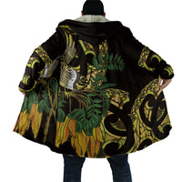 Yellow New Zealand Kowhai And Piwakawaka Cloak Maori Ngaru Paua Shell LT14 - Polynesian Pride