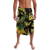 Yellow New Zealand Kowhai And Piwakawaka Lavalava Maori Ngaru Paua Shell LT14 Yellow - Polynesian Pride