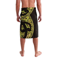 Yellow New Zealand Kowhai And Piwakawaka Lavalava Maori Ngaru Paua Shell LT14 - Polynesian Pride