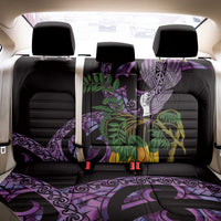 Purple New Zealand Kowhai And Piwakawaka Back Car Seat Cover Maori Ngaru Paua Shell LT14 - Polynesian Pride