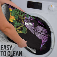Purple New Zealand Kowhai And Piwakawaka Bathroom Set Maori Ngaru Paua Shell LT14 - Polynesian Pride
