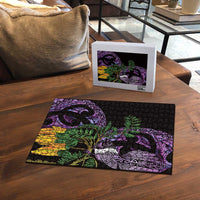 Purple New Zealand Kowhai And Piwakawaka Puzzle Maori Ngaru Paua Shell LT14 - Polynesian Pride