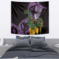 Purple New Zealand Kowhai And Piwakawaka Tapestry Maori Ngaru Paua Shell LT14 - Polynesian Pride