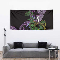 Purple New Zealand Kowhai And Piwakawaka Tapestry Maori Ngaru Paua Shell LT14 - Polynesian Pride