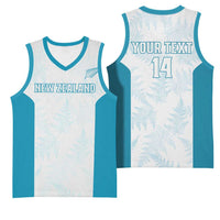 Custom New Zealand Silver Fern Football Basketball Jersey Come On All White LT14 - Polynesian Pride