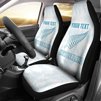 Custom New Zealand Silver Fern Football Car Seat Cover Come On All White LT14 - Polynesian Pride