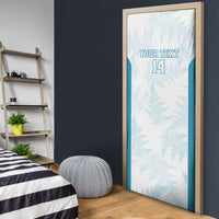 Custom New Zealand Silver Fern Football Door Cover Come On All White LT14 - Polynesian Pride
