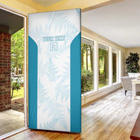 Custom New Zealand Silver Fern Football Door Cover Come On All White LT14 - Polynesian Pride