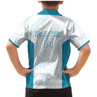 Custom New Zealand Silver Fern Football Family Matching Mermaid Dress and Hawaiian Shirt Come On All White LT14 - Polynesian Pride