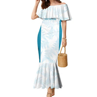 Custom New Zealand Silver Fern Football Family Matching Mermaid Dress and Hawaiian Shirt Come On All White LT14 Mom's Dress White - Polynesian Pride