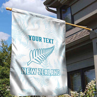Custom New Zealand Silver Fern Football Garden Flag Come On All White LT14 - Polynesian Pride