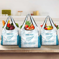 Custom New Zealand Silver Fern Football Grocery Bag Come On All White LT14 3-pack One Size White - Polynesian Pride