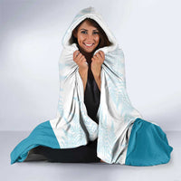 Custom New Zealand Silver Fern Football Hooded Blanket Come On All White LT14 - Polynesian Pride