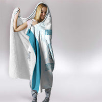 Custom New Zealand Silver Fern Football Hooded Blanket Come On All White LT14 - Polynesian Pride
