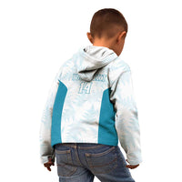 Custom New Zealand Silver Fern Football Kid Hoodie Come On All White LT14 - Polynesian Pride