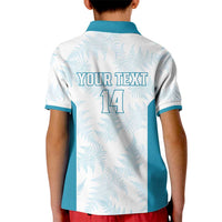 Custom New Zealand Silver Fern Football Kid Polo Shirt Come On All White LT14 - Polynesian Pride
