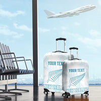 Custom New Zealand Silver Fern Football Luggage Cover Come On All White LT14 - Polynesian Pride