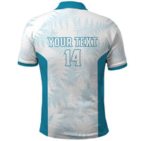 Custom New Zealand Silver Fern Football Polo Shirt Come On All White LT14 - Polynesian Pride