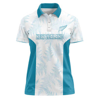 Custom New Zealand Silver Fern Football Women Polo Shirt Come On All White LT14 Female White - Polynesian Pride