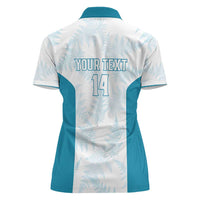 Custom New Zealand Silver Fern Football Women Polo Shirt Come On All White LT14 - Polynesian Pride