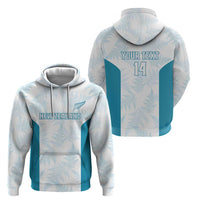 Custom New Zealand Silver Fern Football Zip Hoodie Come On All White LT14 - Polynesian Pride