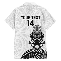 Custom Aotearoa Football Family Matching Off Shoulder Maxi Dress and Hawaiian Shirt NZ Maori Tiki Go Champions LT14 - Polynesian Pride