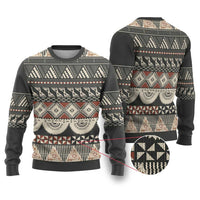 Vintage Bula Fiji Masi Ugly Christmas Sweater Fijian Tapa Cloth - Polynesian Pride