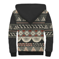 Vintage Bula Fiji Masi Sherpa Hoodie Fijian Tapa Cloth LT14 - Polynesian Pride