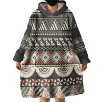 Vintage Bula Fiji Masi Wearable Blanket Hoodie Fijian Tapa Cloth LT14 - Polynesian Pride