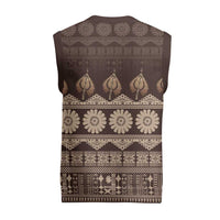 Bula Fiji Iri ni Meke Christmas Knitted V-Neck Vest Kuvui Fijian Masi LT14 - Polynesian Pride