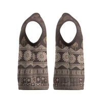 Bula Fiji Iri ni Meke Christmas Knitted V-Neck Vest Kuvui Fijian Masi LT14 - Polynesian Pride