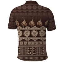Bula Fiji Iri ni Meke Polo Shirt Kuvui Fijian Masi LT14 - Polynesian Pride