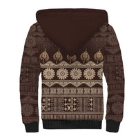 Bula Fiji Iri ni Meke Sherpa Hoodie Kuvui Fijian Masi LT14 - Polynesian Pride