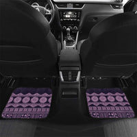 Bula Fiji Iri ni Meke Car Mats Lokaloka Fijian Masi LT14 Set 2pcs - Back Purple - Polynesian Pride