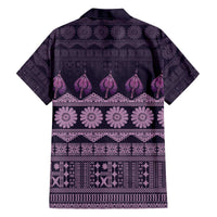 Bula Fiji Iri ni Meke Family Matching Off The Shoulder Long Sleeve Dress and Hawaiian Shirt Lokaloka Fijian Masi LT14 - Polynesian Pride