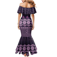 Bula Fiji Iri ni Meke Mermaid Dress Lokaloka Fijian Masi LT14 - Polynesian Pride