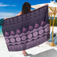Bula Fiji Iri ni Meke Sarong Lokaloka Fijian Masi LT14 One Size 44 x 66 inches Purple - Polynesian Pride
