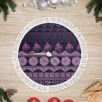 Bula Fiji Iri ni Meke Tree Skirt Lokaloka Fijian Masi LT14 Fringed Purple - Polynesian Pride