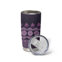Bula Fiji Iri ni Meke Tumbler Cup Lokaloka Fijian Masi LT14 - Polynesian Pride