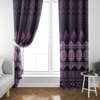 Bula Fiji Iri ni Meke Window Curtain Lokaloka Fijian Masi LT14 - Polynesian Pride